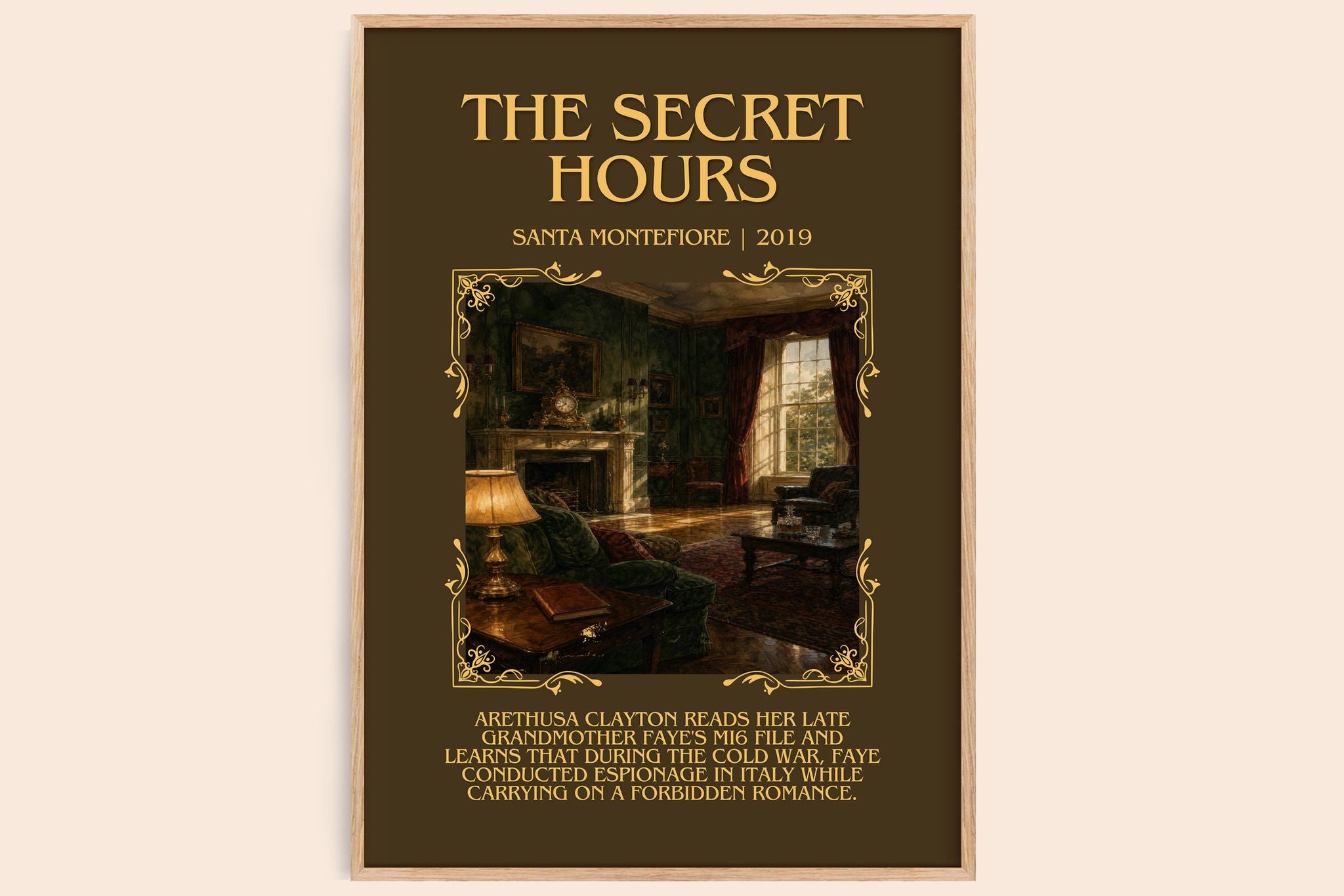 The Secret Hours Minimalist Book Poster by Santa Montefiore