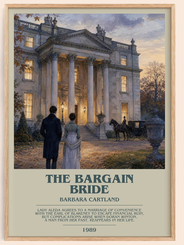 The Bargain Bride Bookish Wall Art by Barbara Cartland