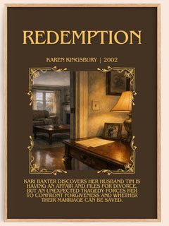 Redemption Minimalist Book Poster by Karen Kingsbury – image 1