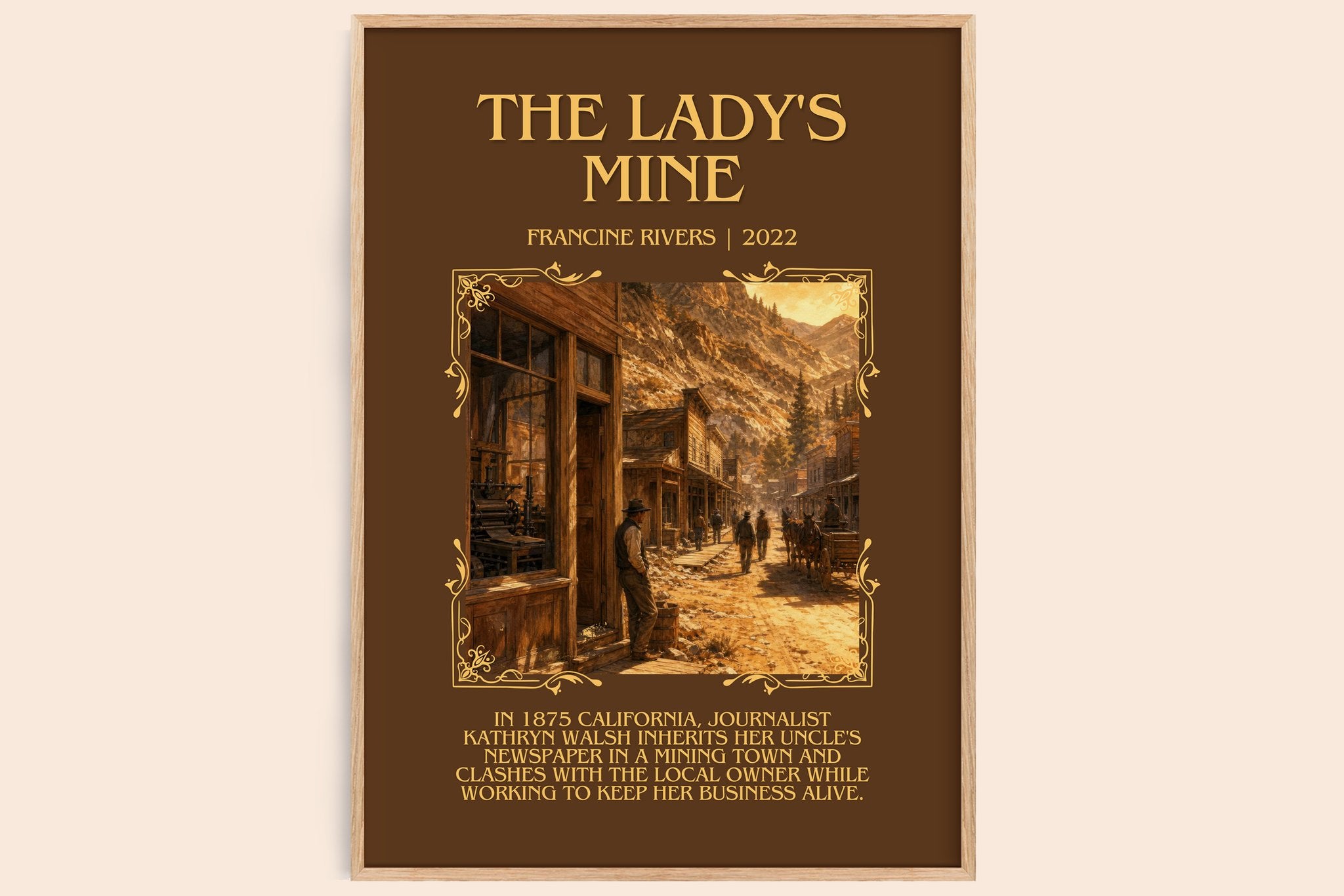 The Lady's Mine Minimalist Book Poster by Francine Rivers