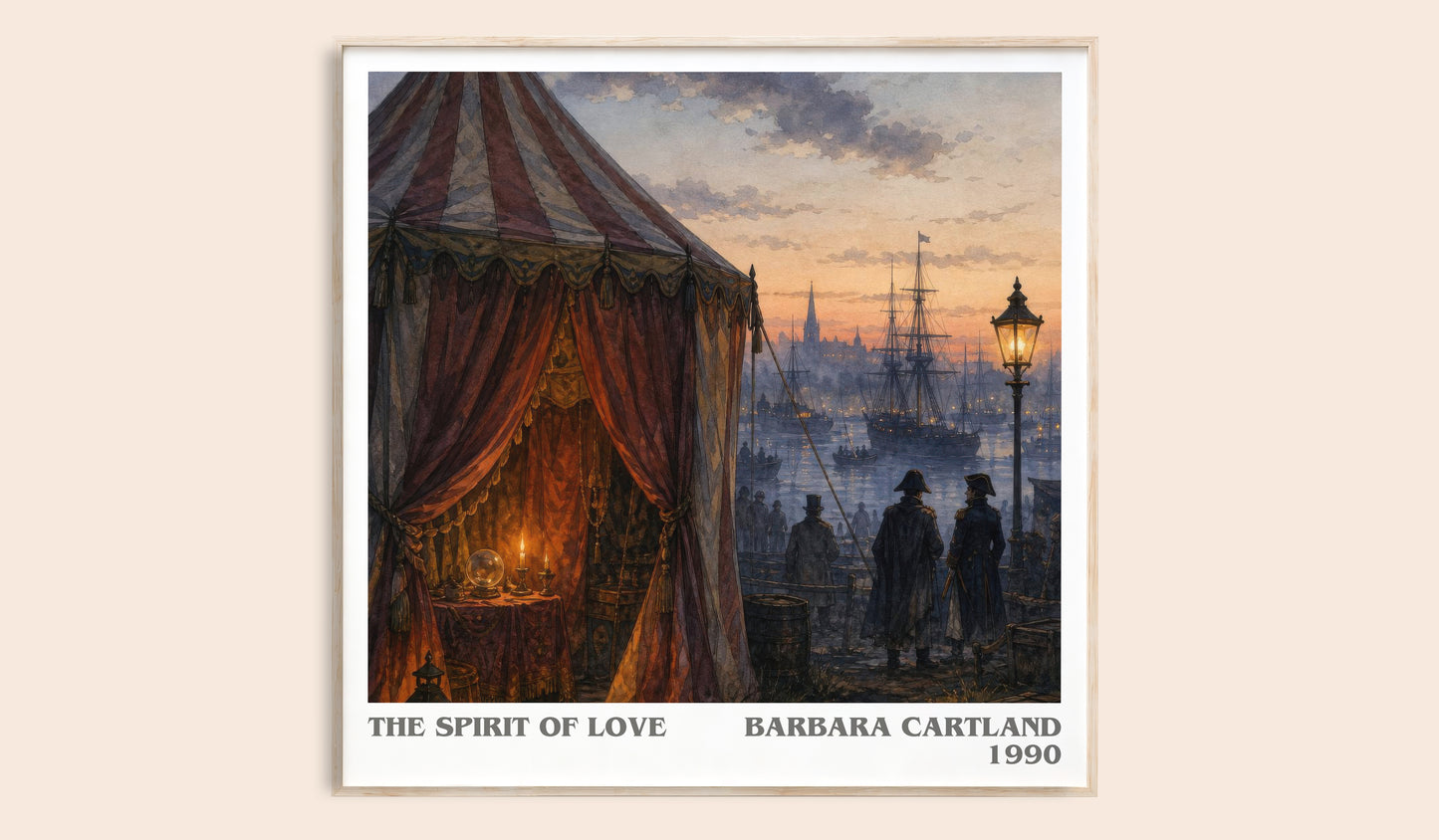 The Spirit Of Love literary book poster by Barbara Cartland – framed literary art print
