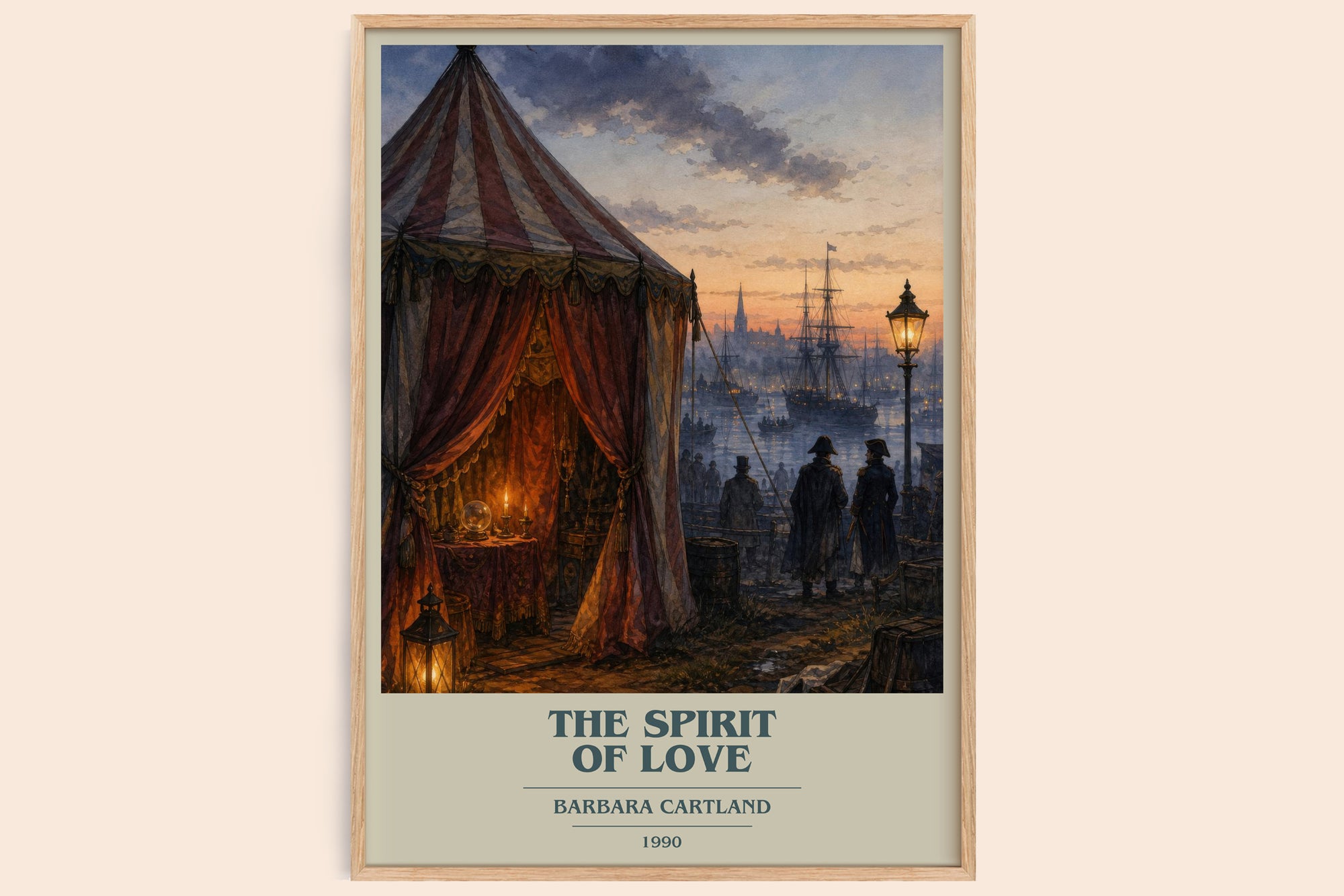 The Spirit Of Love book cover book poster by Barbara Cartland – framed literary art print