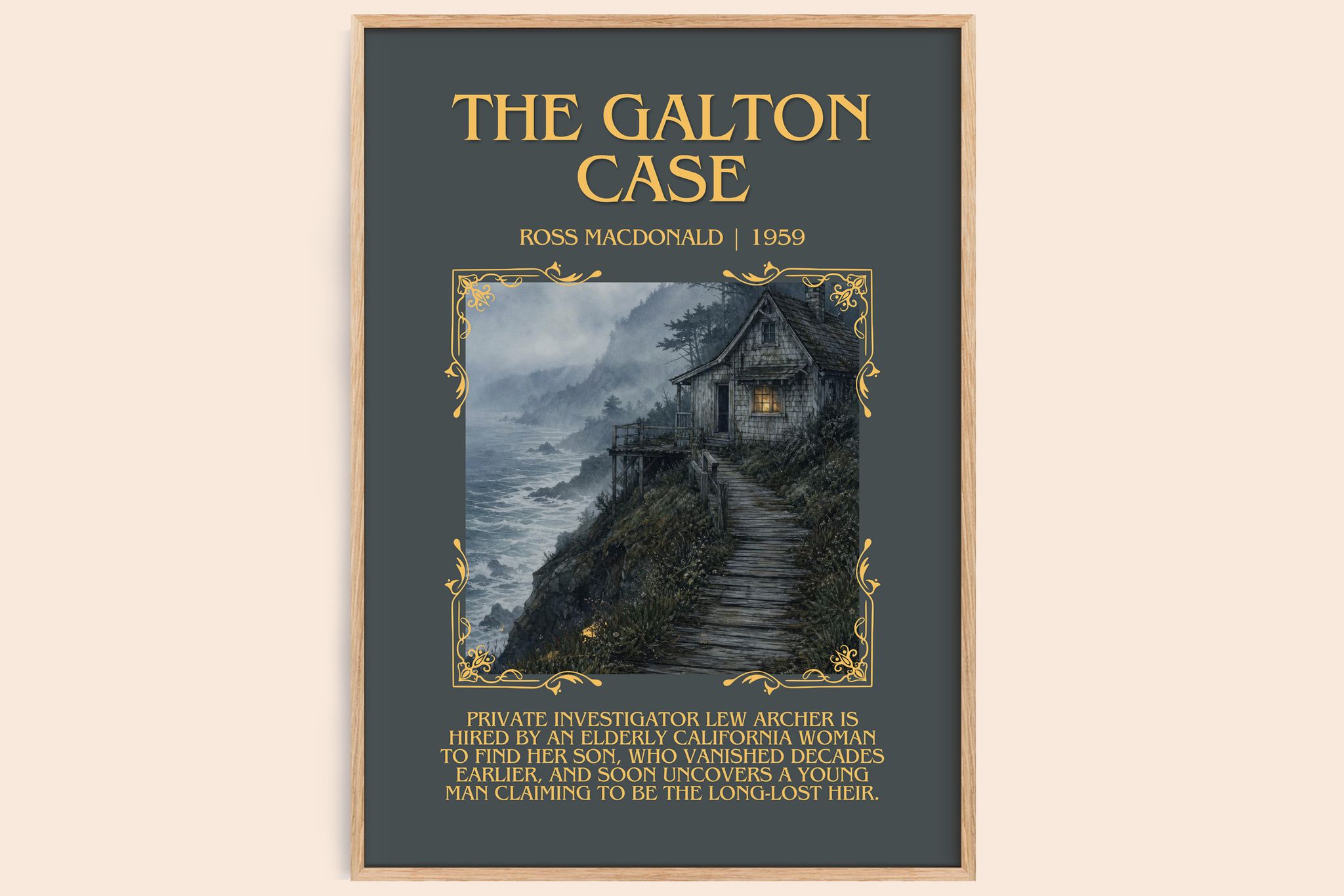The Galton Case Minimalist Book Poster by Ross Macdonald