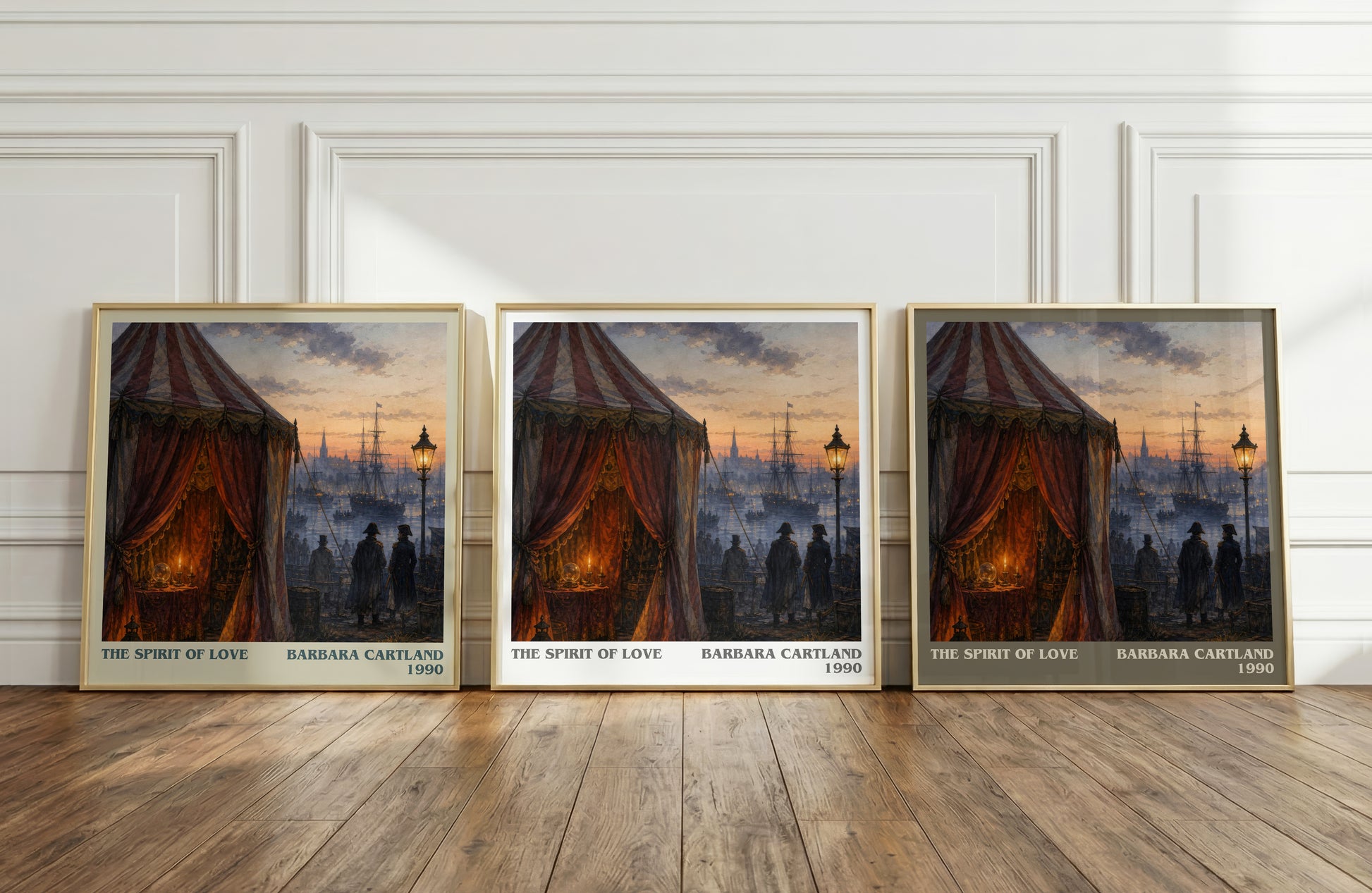 The Spirit Of Love literary art print colour and style options – Barbara Cartland book art