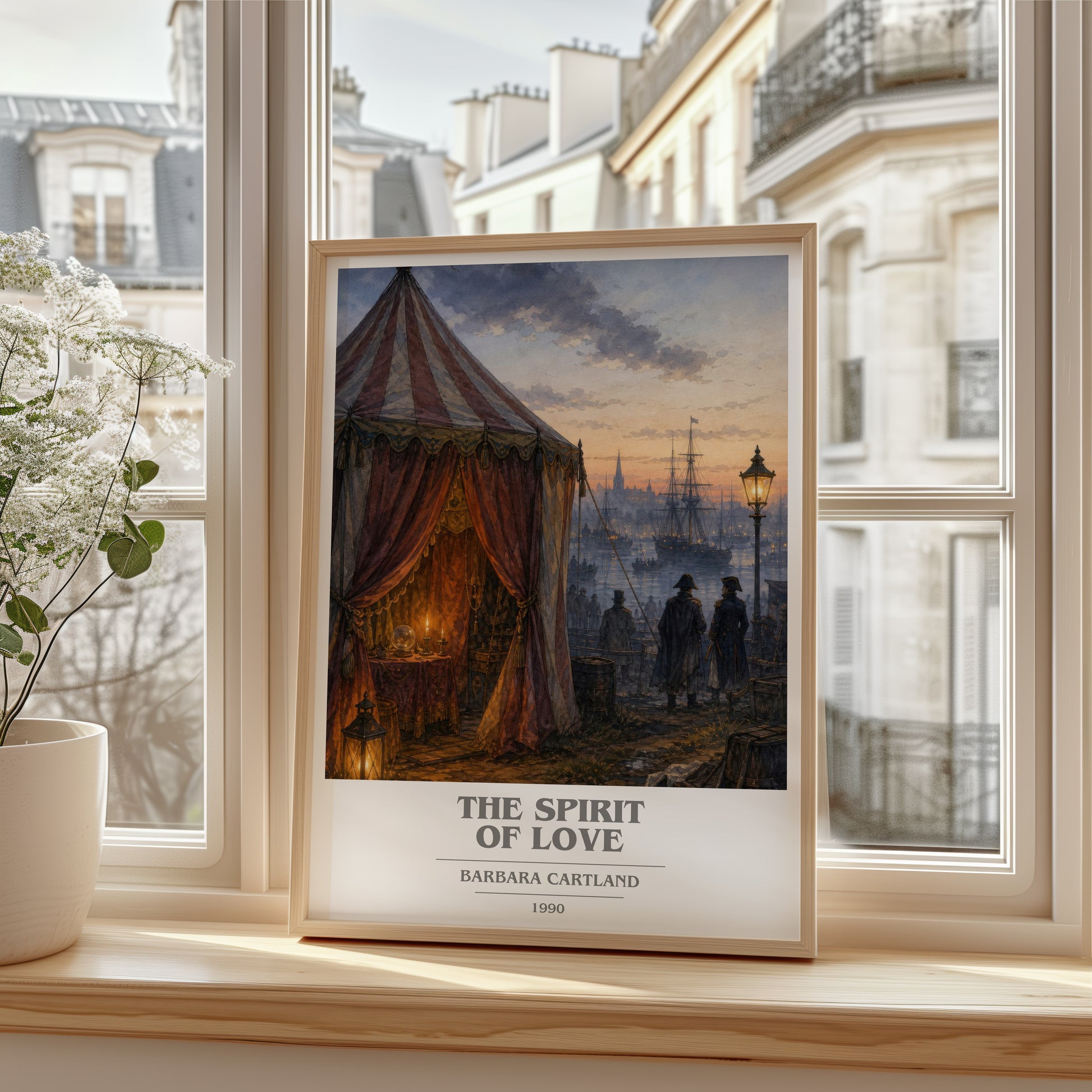 The Spirit Of Love book cover poster colour and style options – Barbara Cartland book art