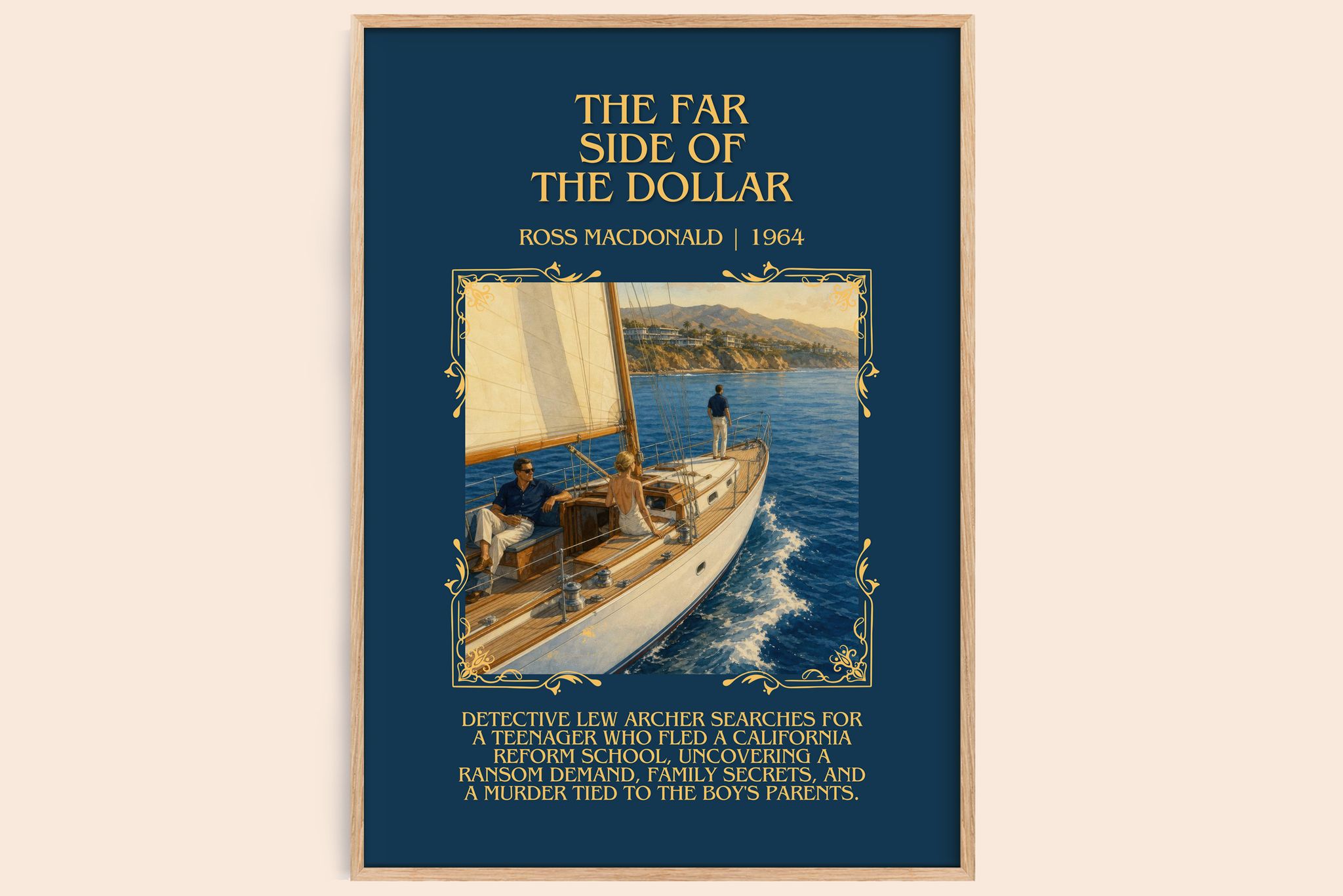The Far Side of the Dollar Minimalist Book Poster by Ross Macdonald