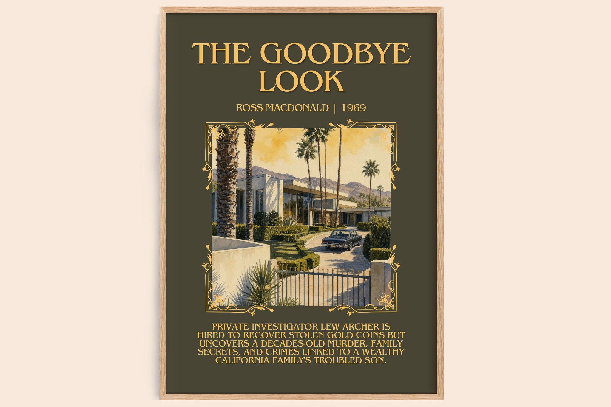 The Goodbye Look Minimalist Book Poster by Ross Macdonald