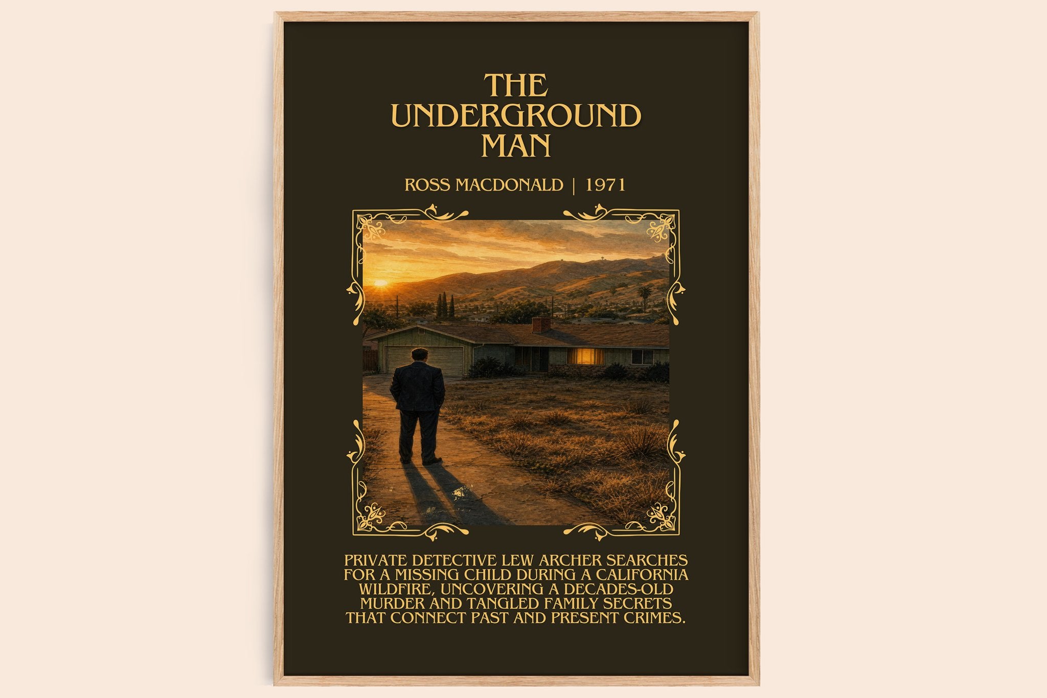 The Underground Man Minimalist Book Poster by Ross Macdonald
