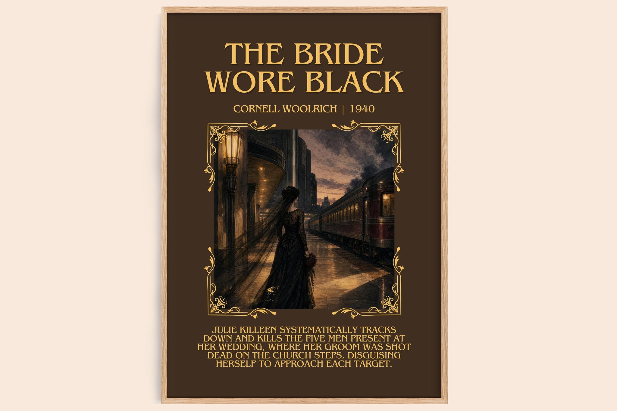 The Bride Wore Black Minimalist Book Poster by Cornell Woolrich