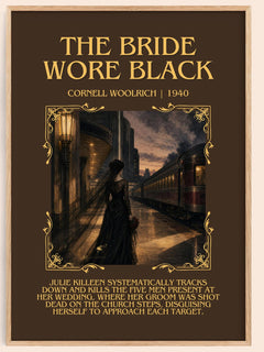 The Bride Wore Black Minimalist Book Poster by Cornell Woolrich – image 1