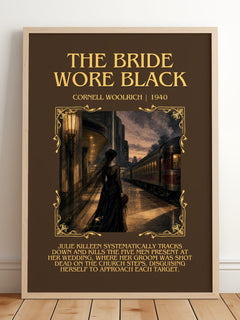 The Bride Wore Black Minimalist Book Poster by Cornell Woolrich – image 2
