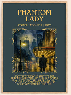 Phantom Lady Minimalist Book Poster by Cornell Woolrich – image 1
