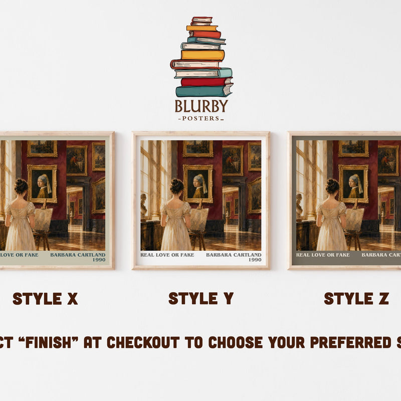 Real Love Or Fake literary print in frame leaning in hallway – romance wall art