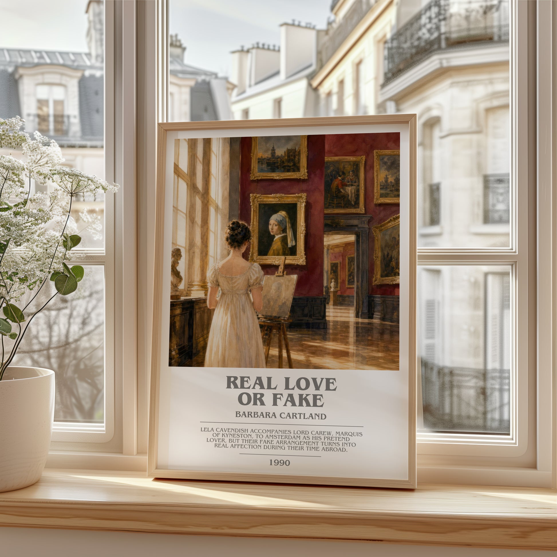 Real Love Or Fake bookish poster colour and style options – Barbara Cartland book art