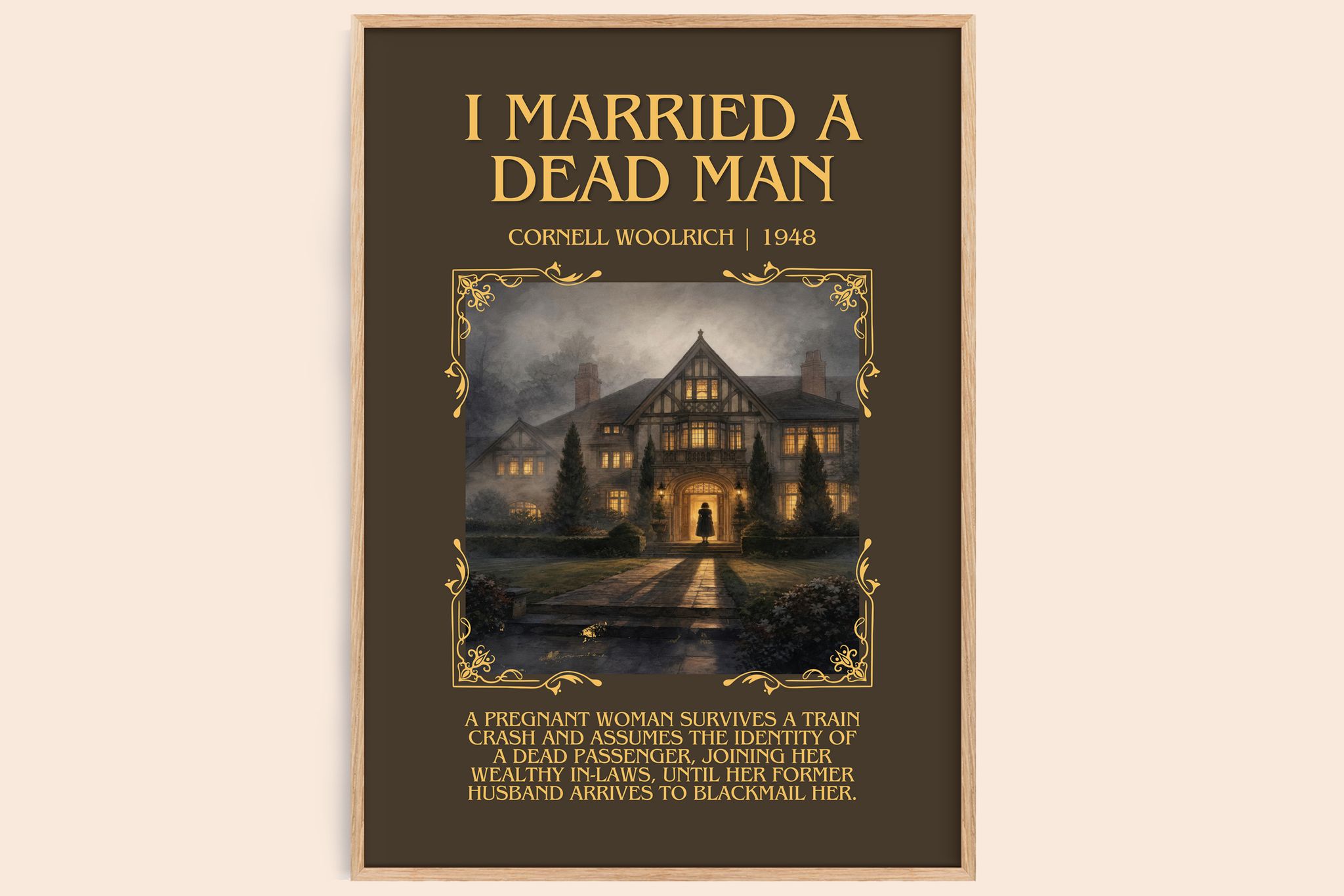I Married a Dead Man Minimalist Book Poster by Cornell Woolrich