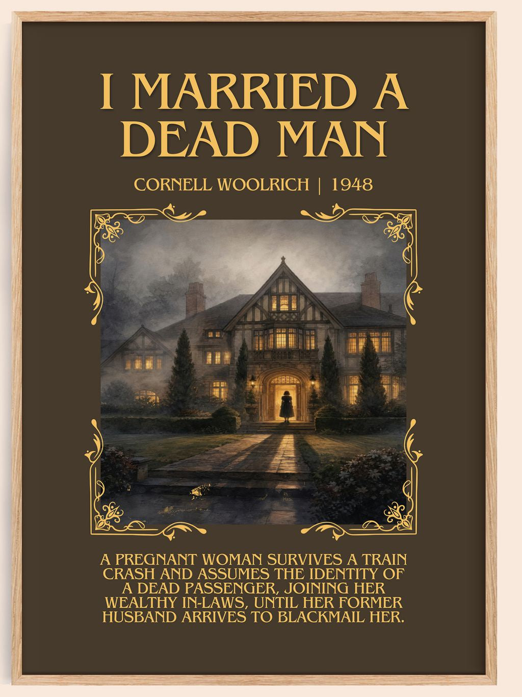 I Married a Dead Man Minimalist Book Poster by Cornell Woolrich – book poster