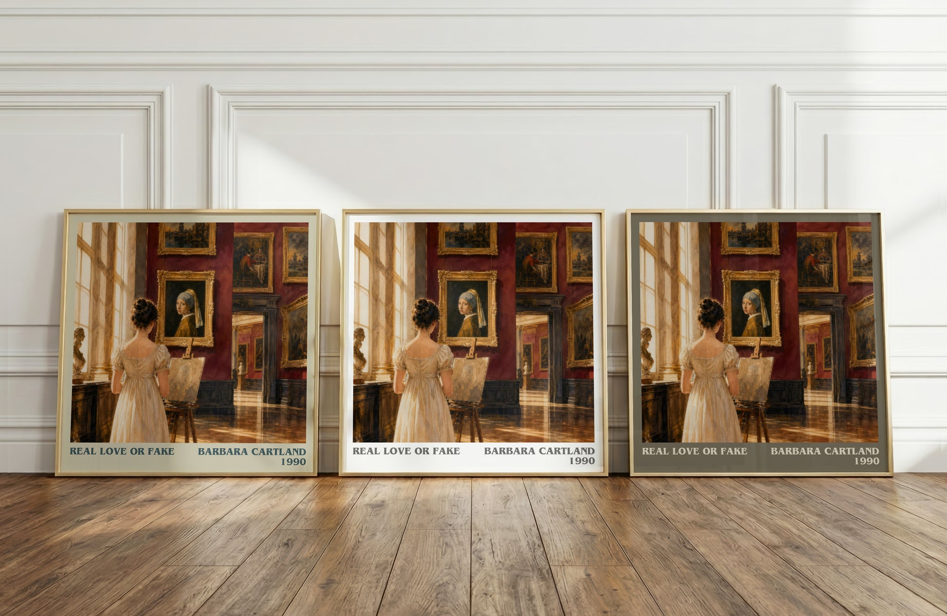 Real Love Or Fake literary art print colour and style options – Barbara Cartland book art