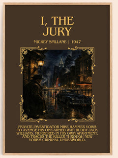I, the Jury Minimalist Book Poster by Mickey Spillane – image 1