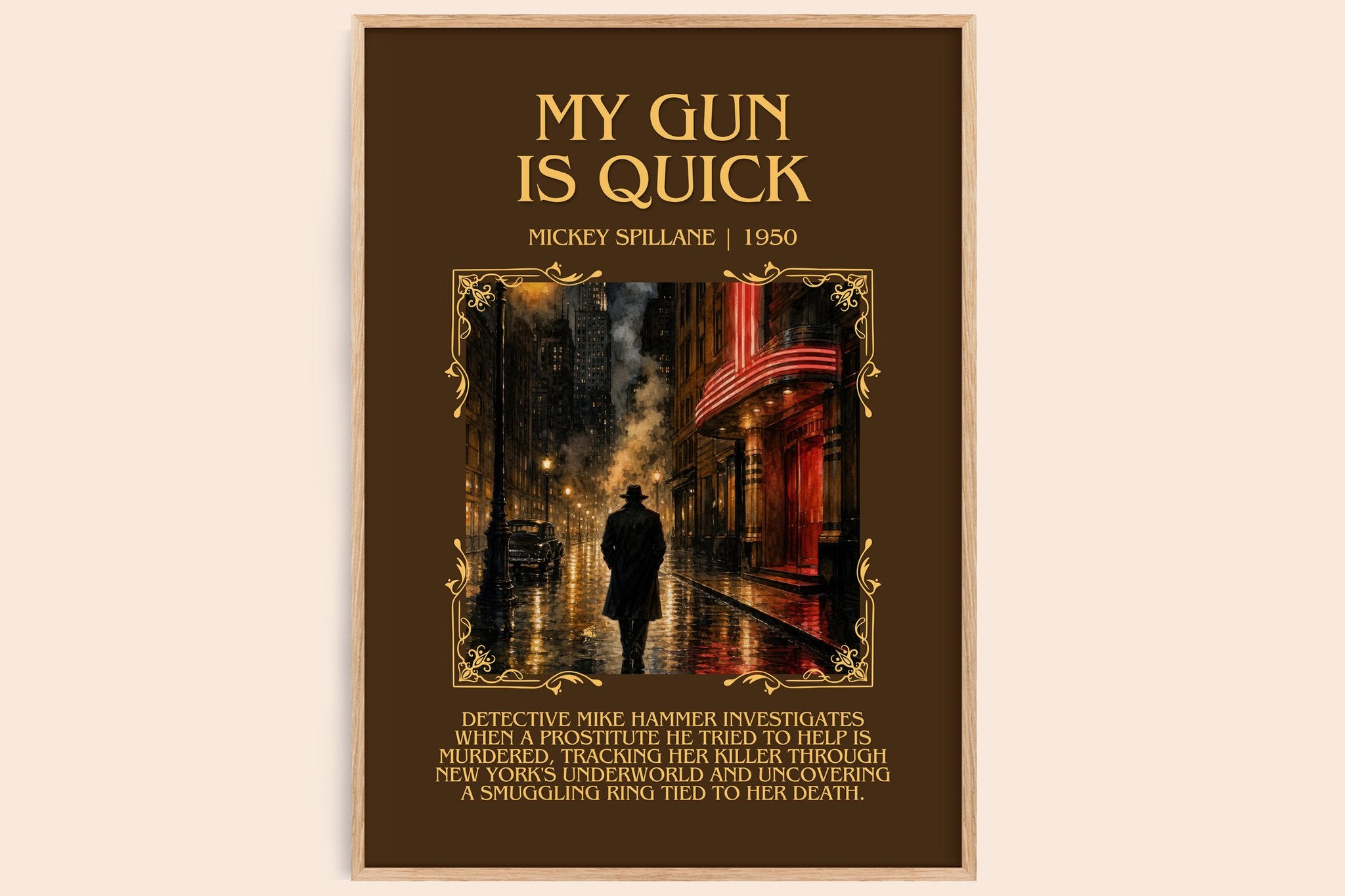 My Gun Is Quick Minimalist Book Poster by Mickey Spillane