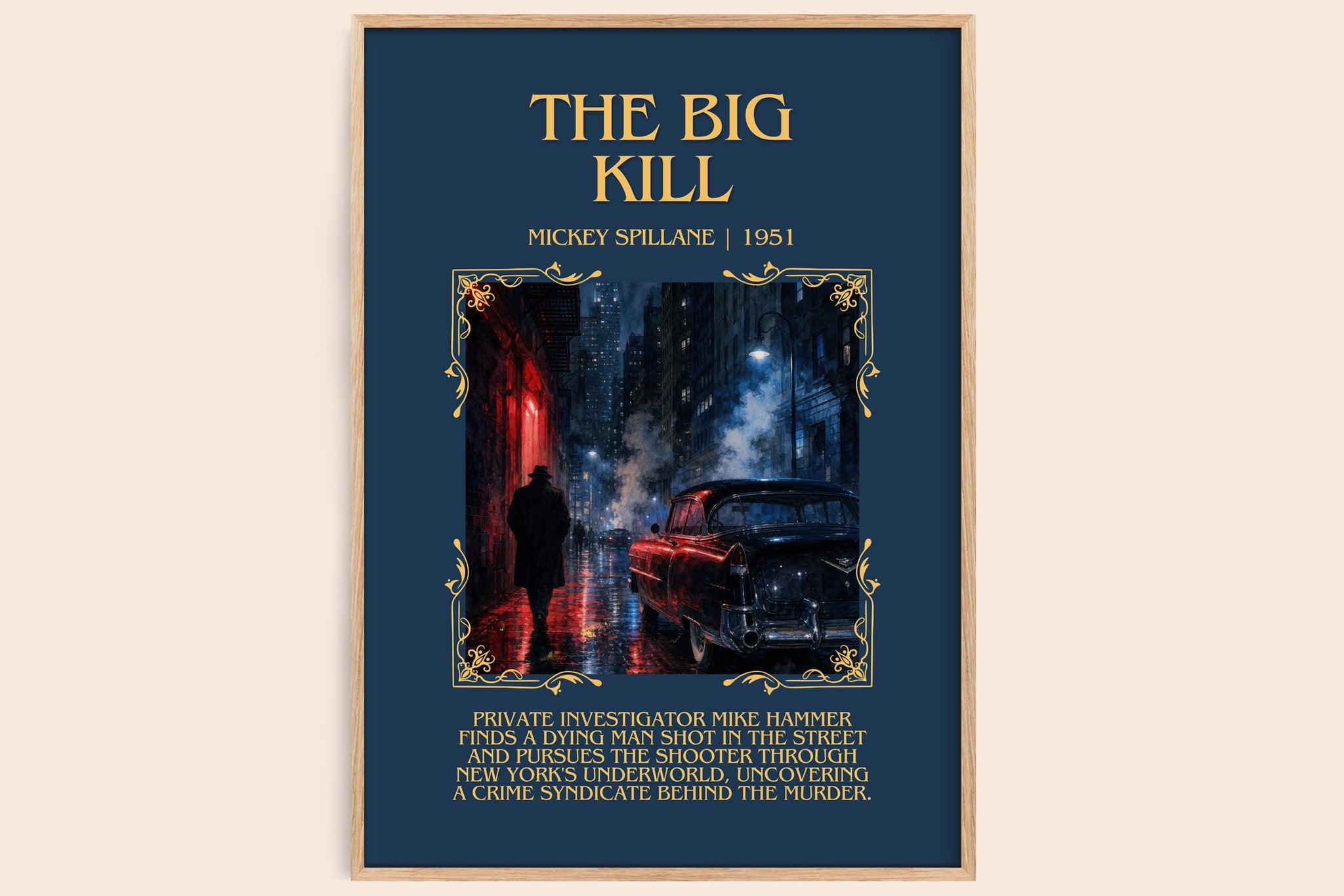 The Big Kill Minimalist Book Poster by Mickey Spillane