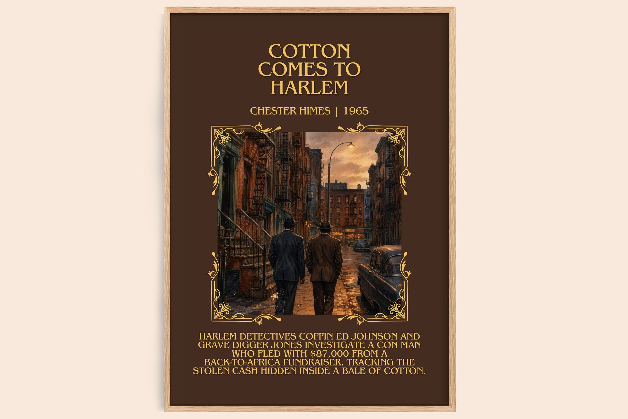 Cotton Comes to Harlem Minimalist Book Poster by Chester Himes