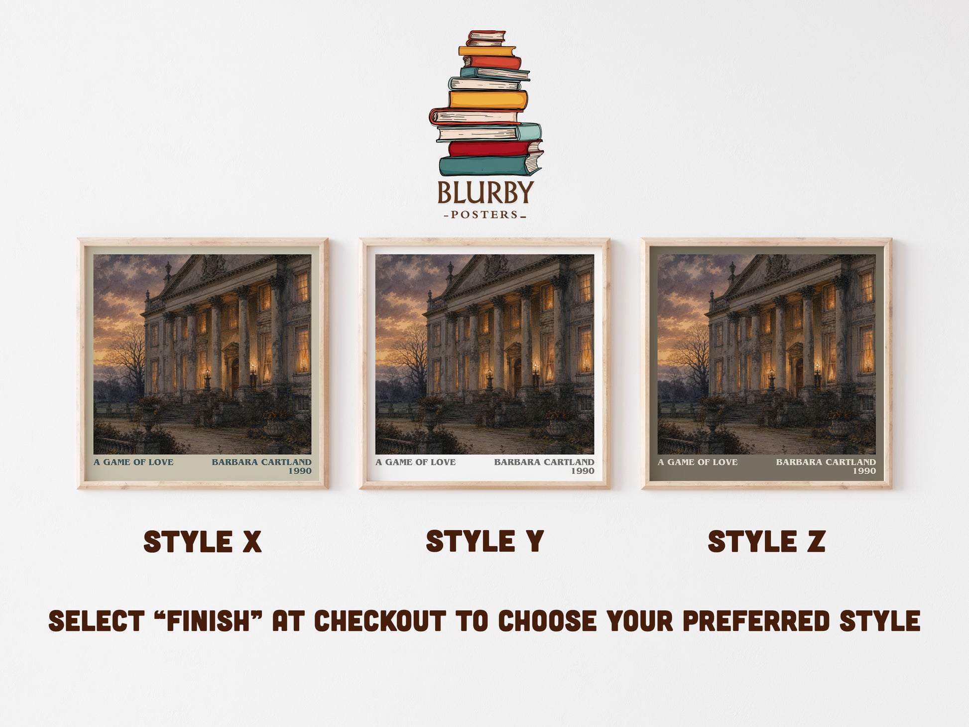 A Game Of Love literary print in frame leaning in hallway – romance wall art