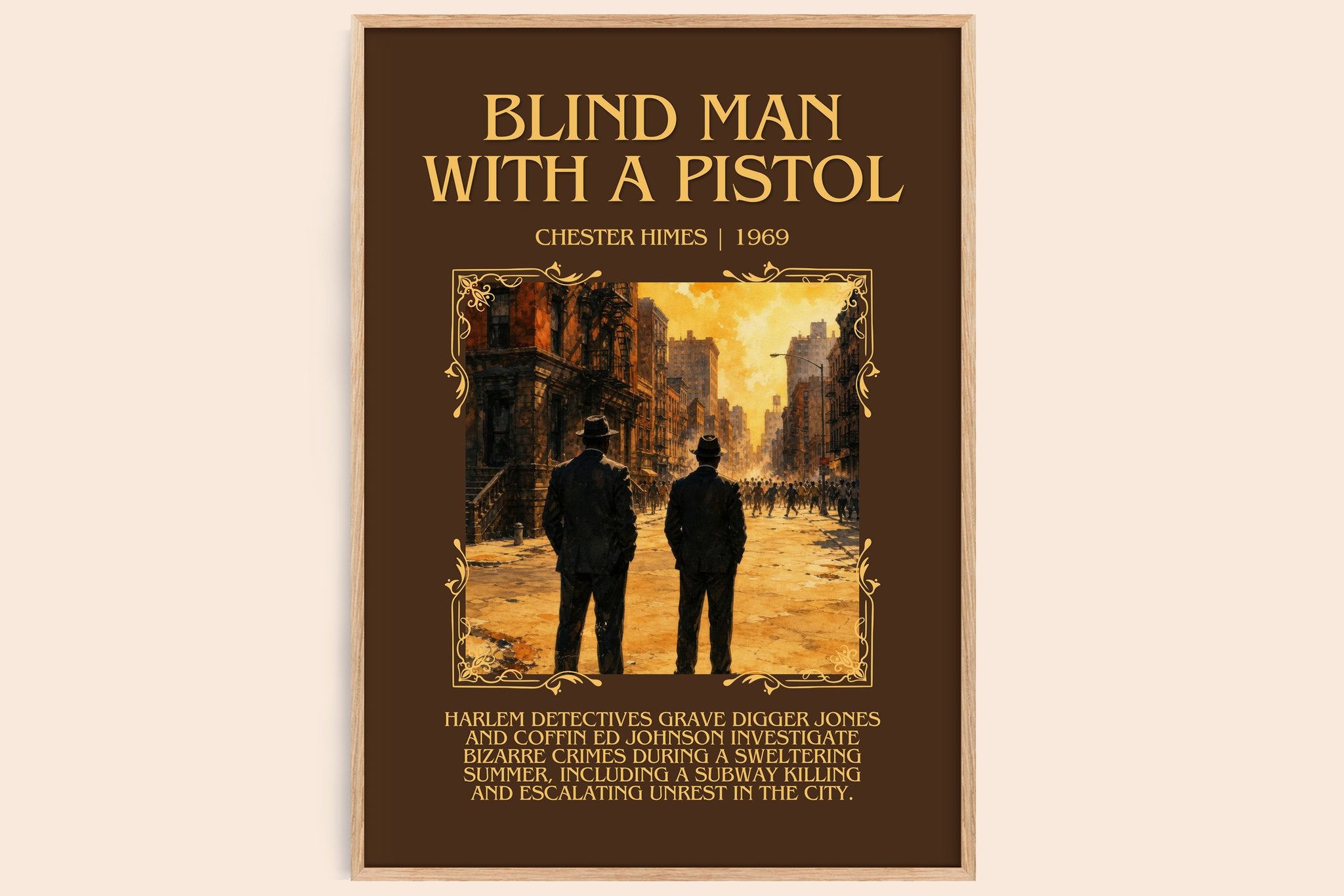 Blind Man with a Pistol Minimalist Book Poster by Chester Himes