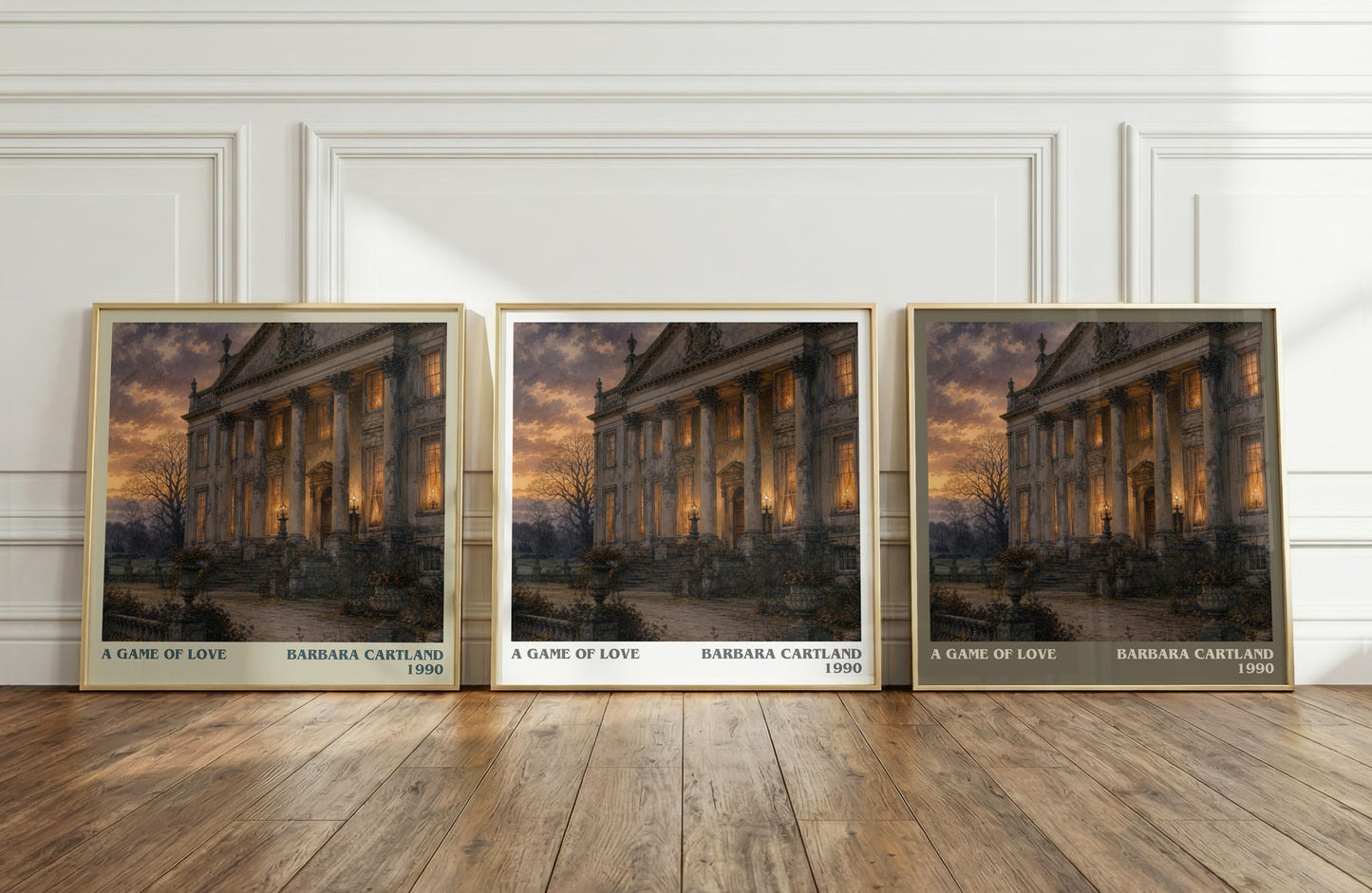 A Game Of Love literary art print colour and style options – Barbara Cartland book art