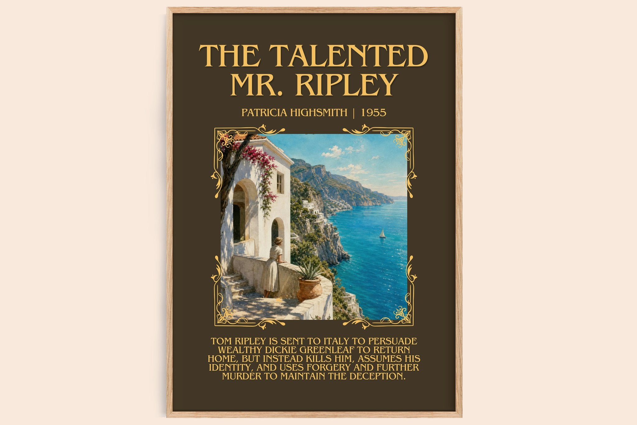 The Talented Mr. Ripley Minimalist Book Poster by Patricia Highsmith