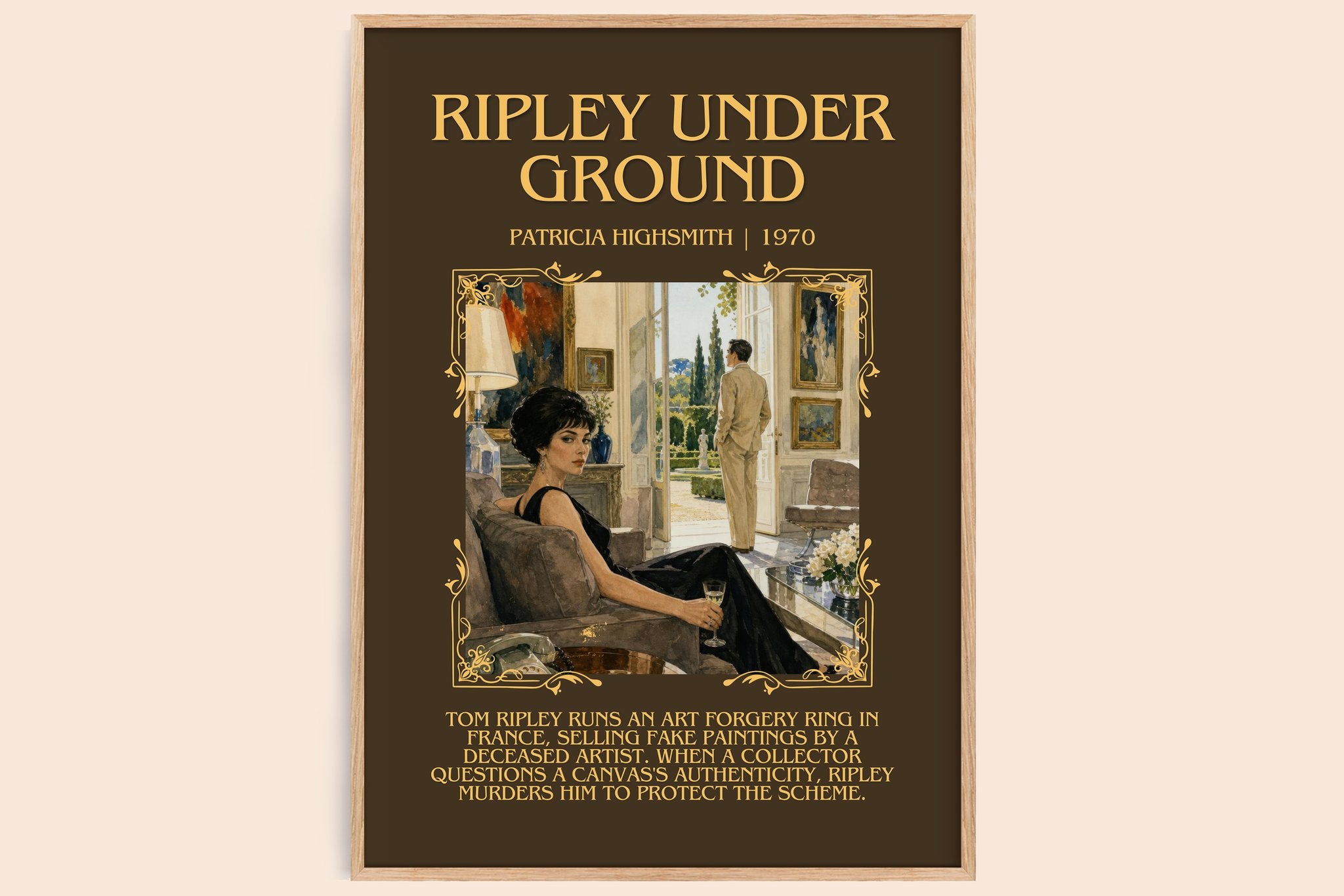 Ripley Under Ground Minimalist Book Poster by Patricia Highsmith