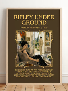 Ripley Under Ground Minimalist Book Poster by Patricia Highsmith – image 2