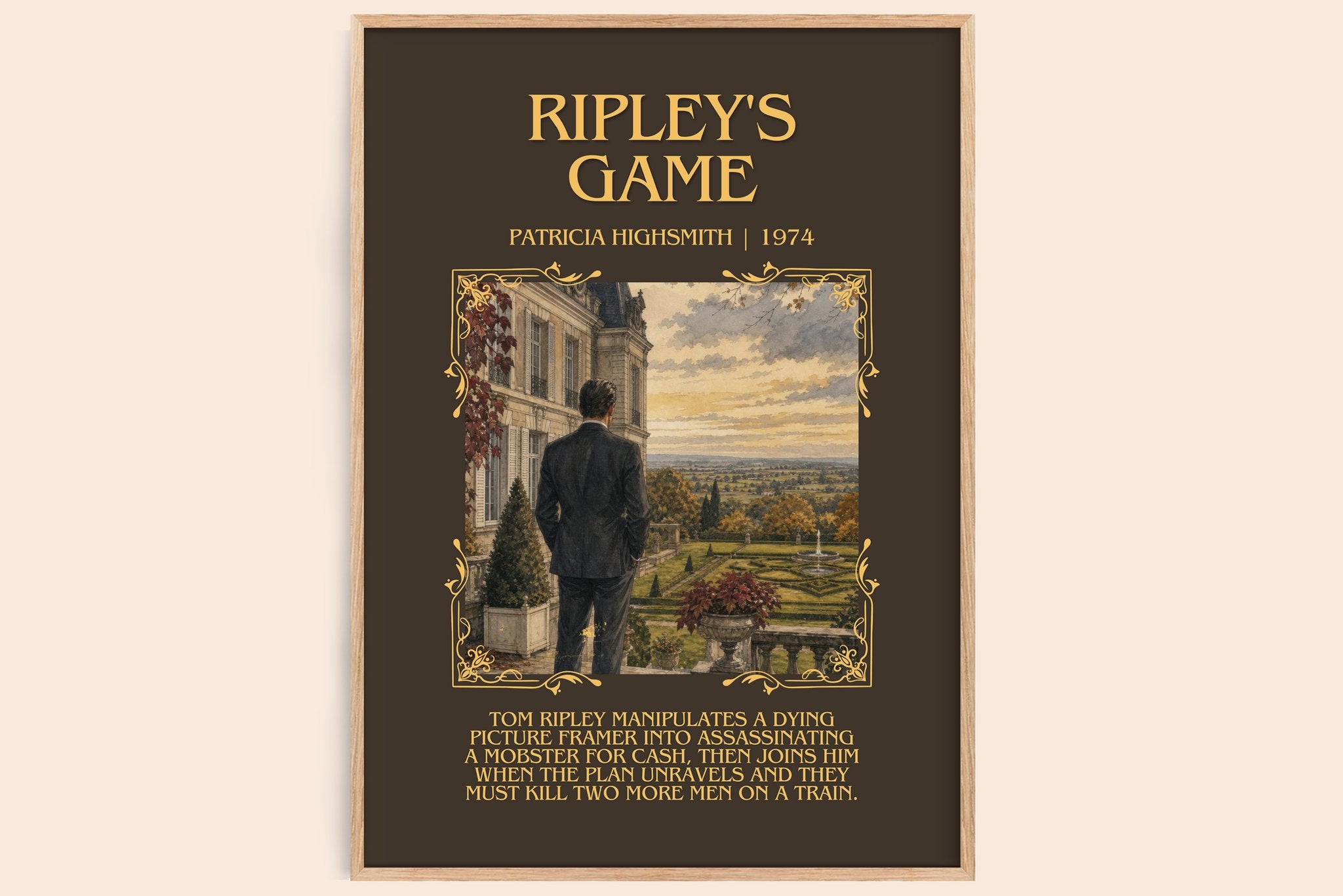 Ripley's Game Minimalist Book Poster by Patricia Highsmith
