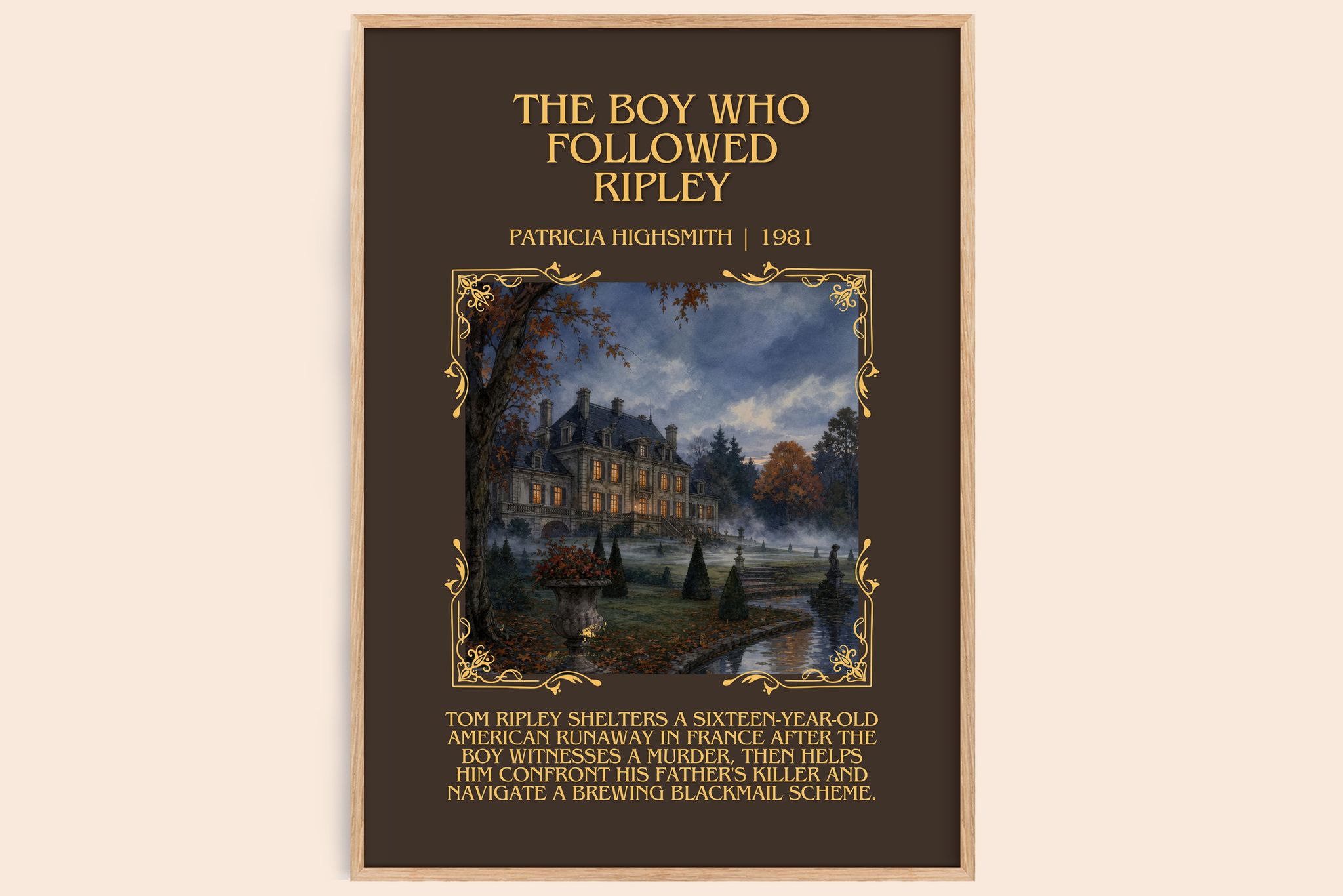 Boy Who Followed Ripley Minimalist Book Poster by Patricia Highsmith