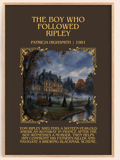 Boy Who Followed Ripley Minimalist Book Poster by Patricia Highsmith – image 1