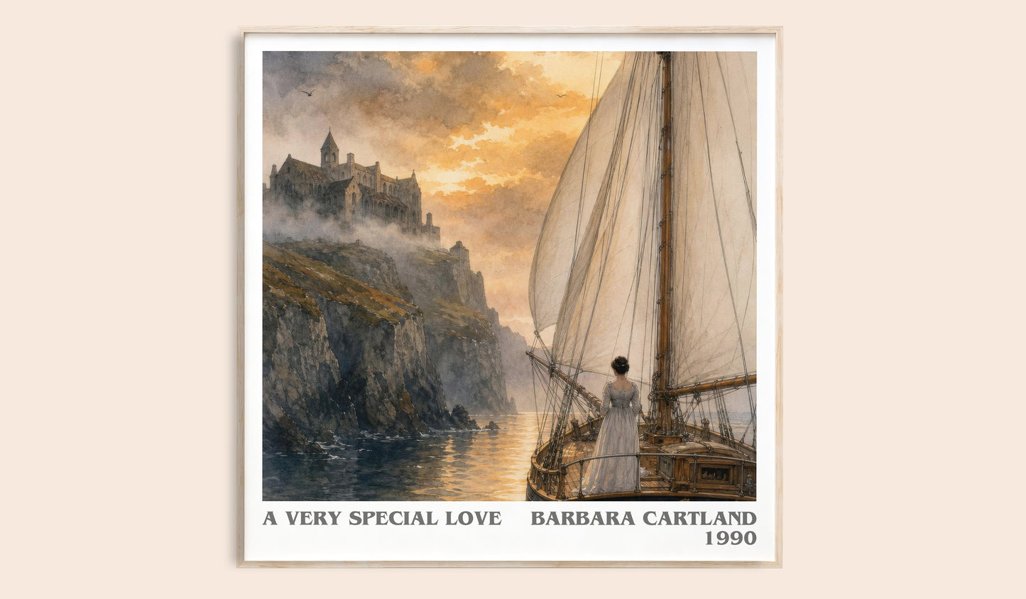 A Very Special Love literary book poster by Barbara Cartland – framed literary art print