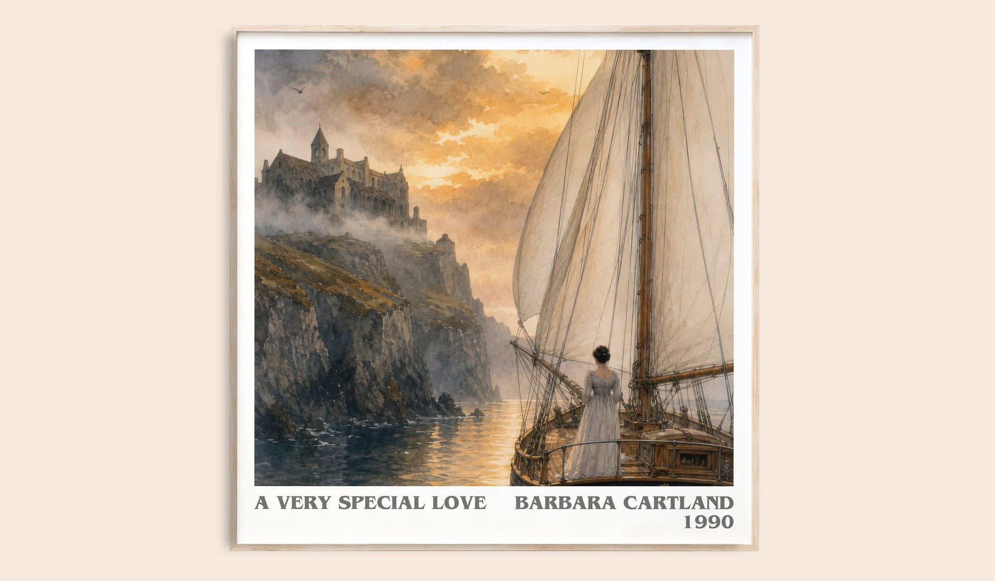A Very Special Love literary book poster by Barbara Cartland – framed literary art print
