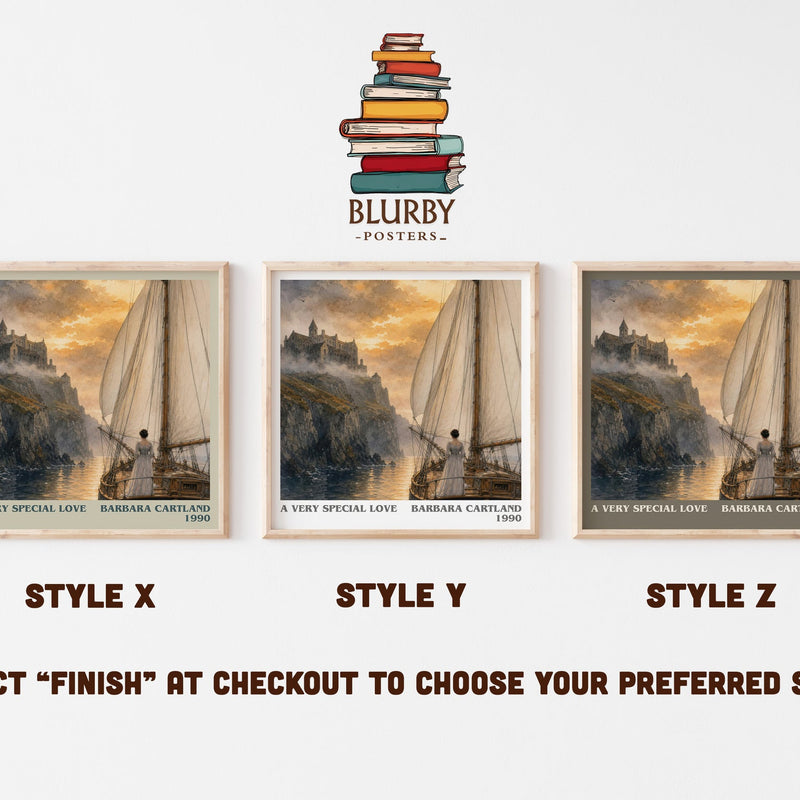 A Very Special Love literary print in frame leaning in hallway – romance wall art