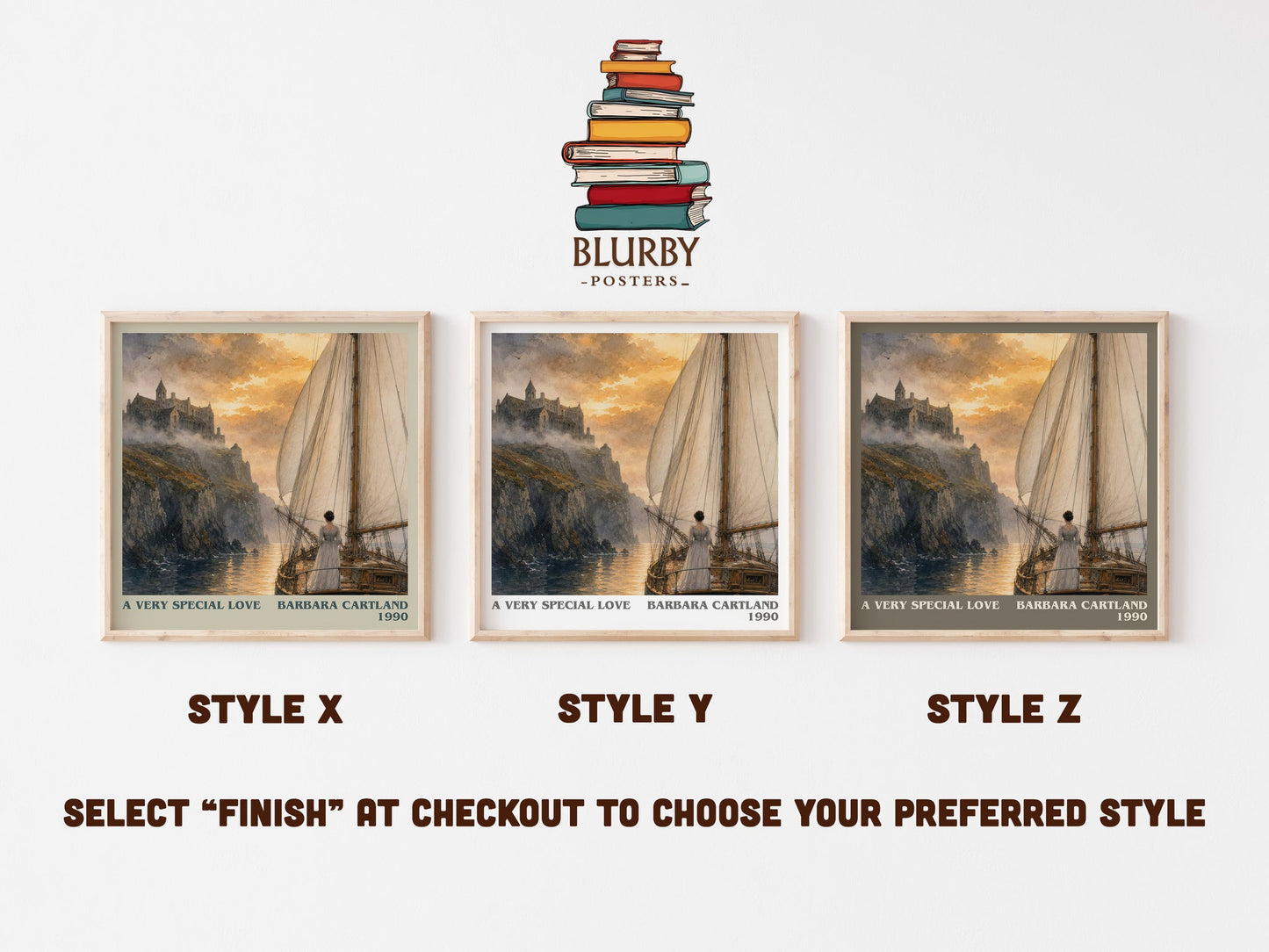 A Very Special Love literary print in frame leaning in hallway – romance wall art