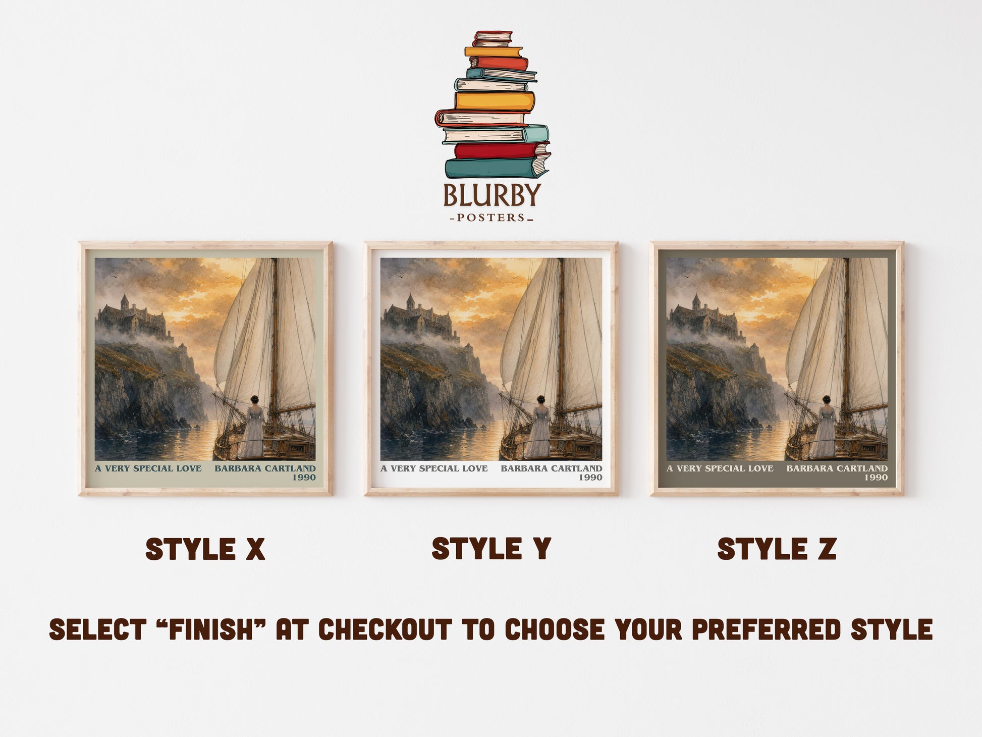 A Very Special Love literary print in frame leaning in hallway – romance wall art