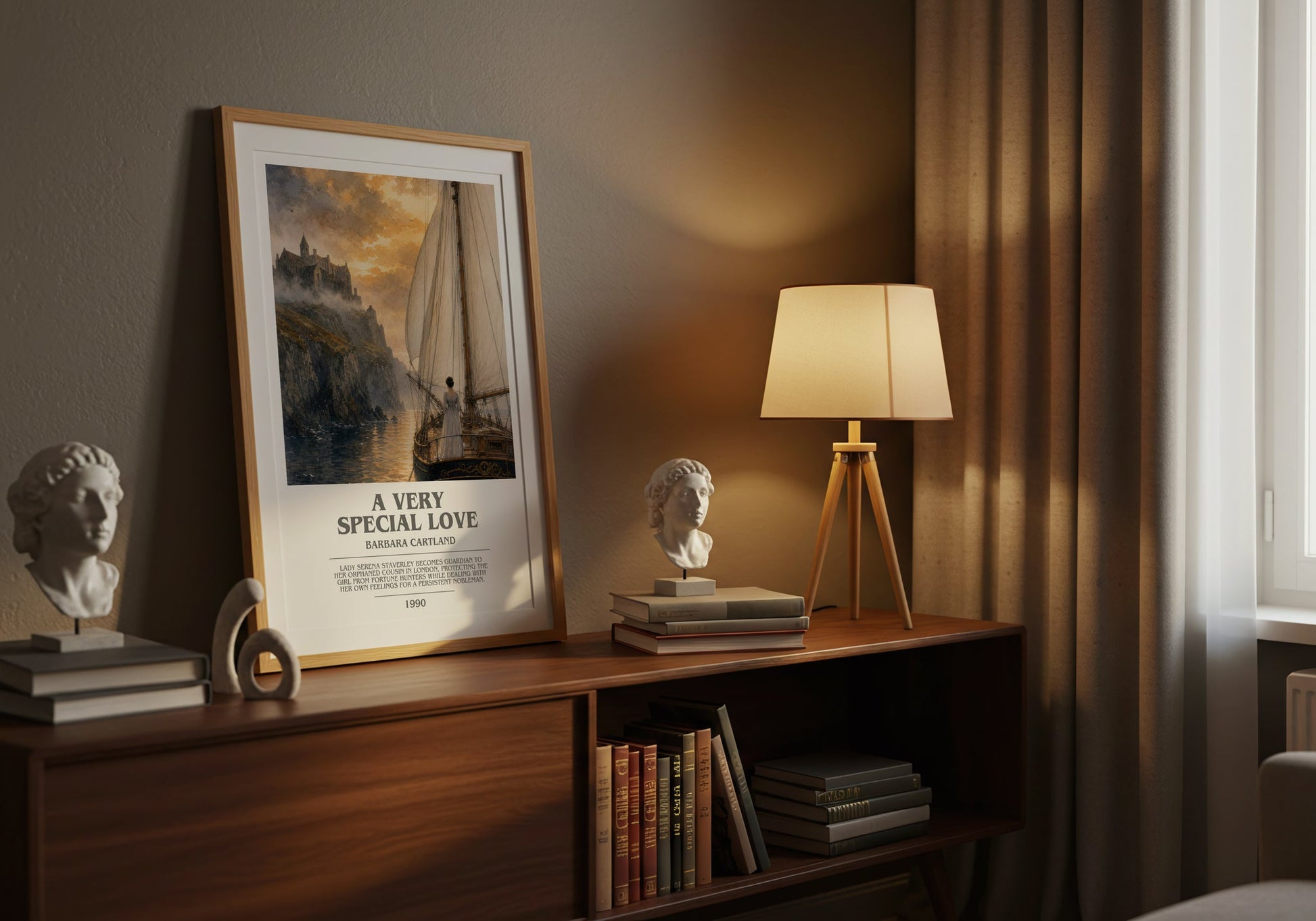 A Very Special Love bookish book poster framed on wall – romance wall art