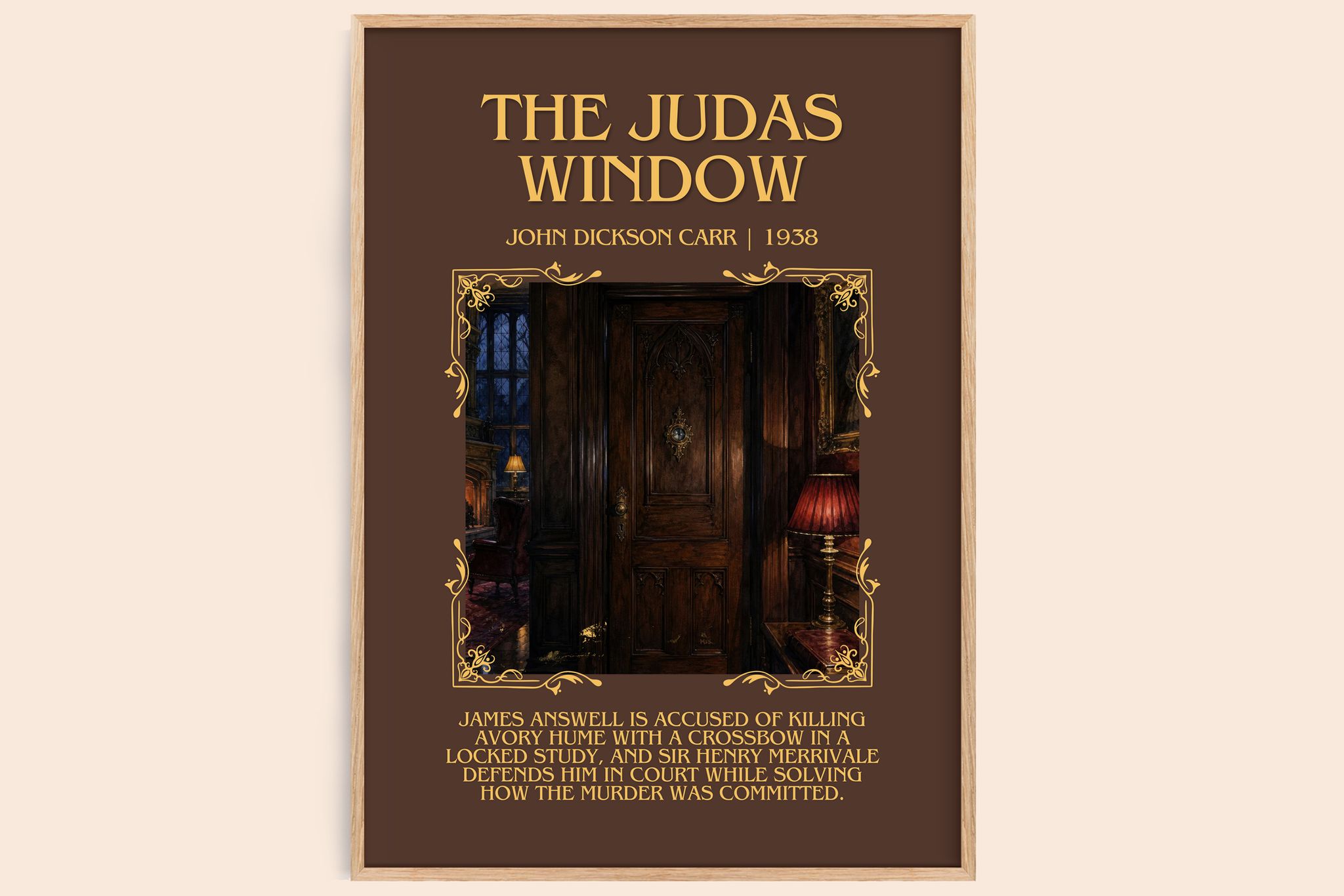 The Judas Window Minimalist Book Poster by John Dickson Carr