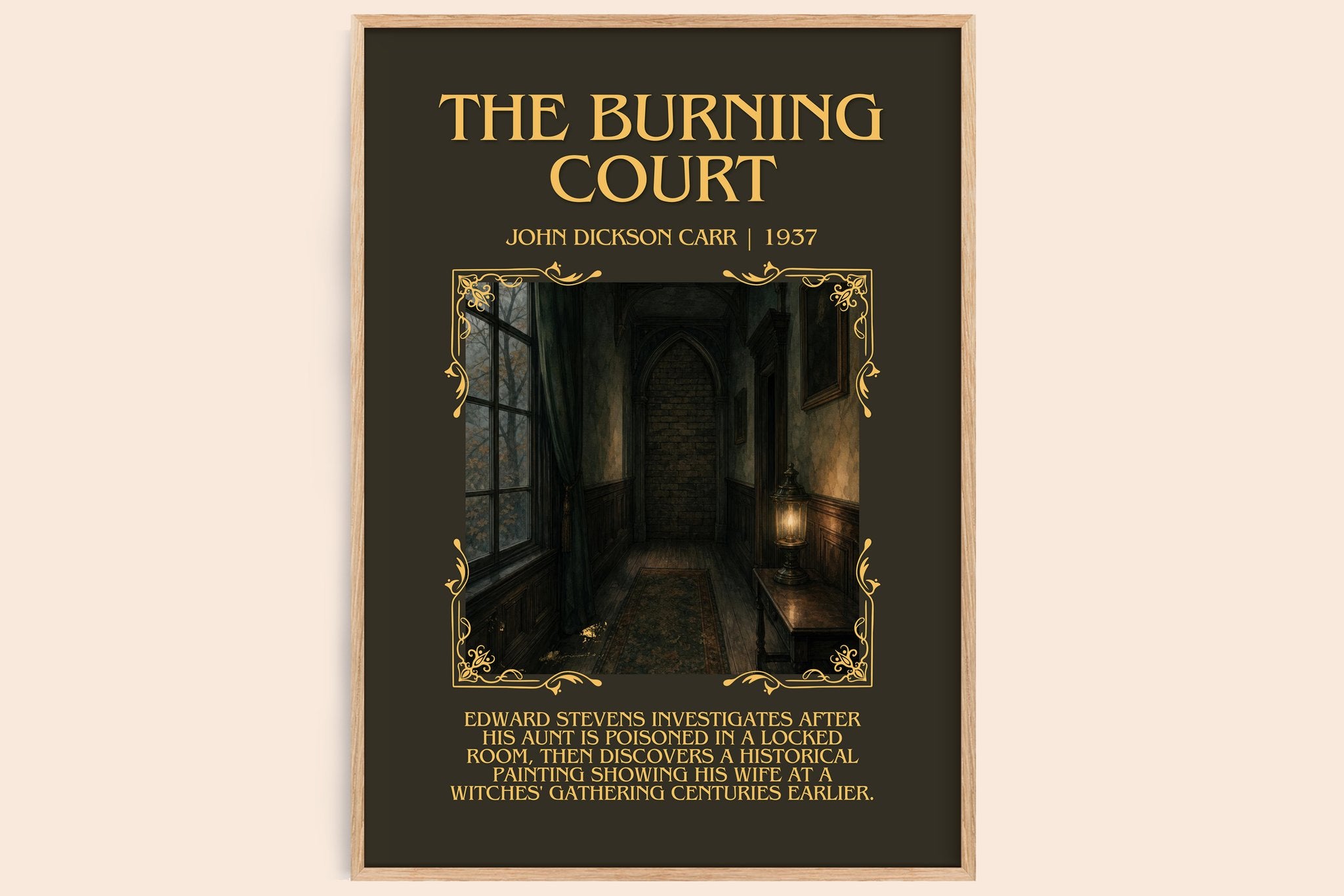The Burning Court Minimalist Book Poster by John Dickson Carr