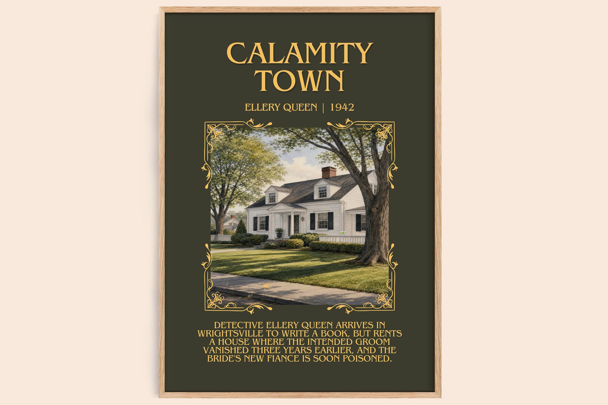 Calamity Town Minimalist Book Poster by Ellery Queen