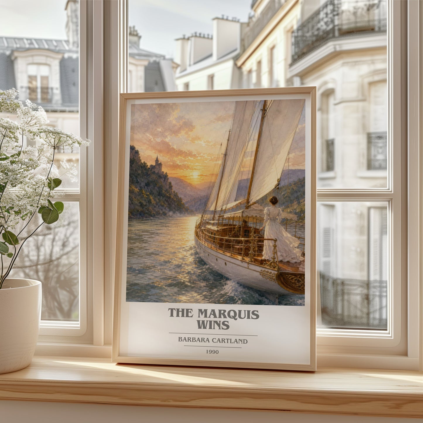 The Marquis Wins book cover poster colour and style options – Barbara Cartland book art
