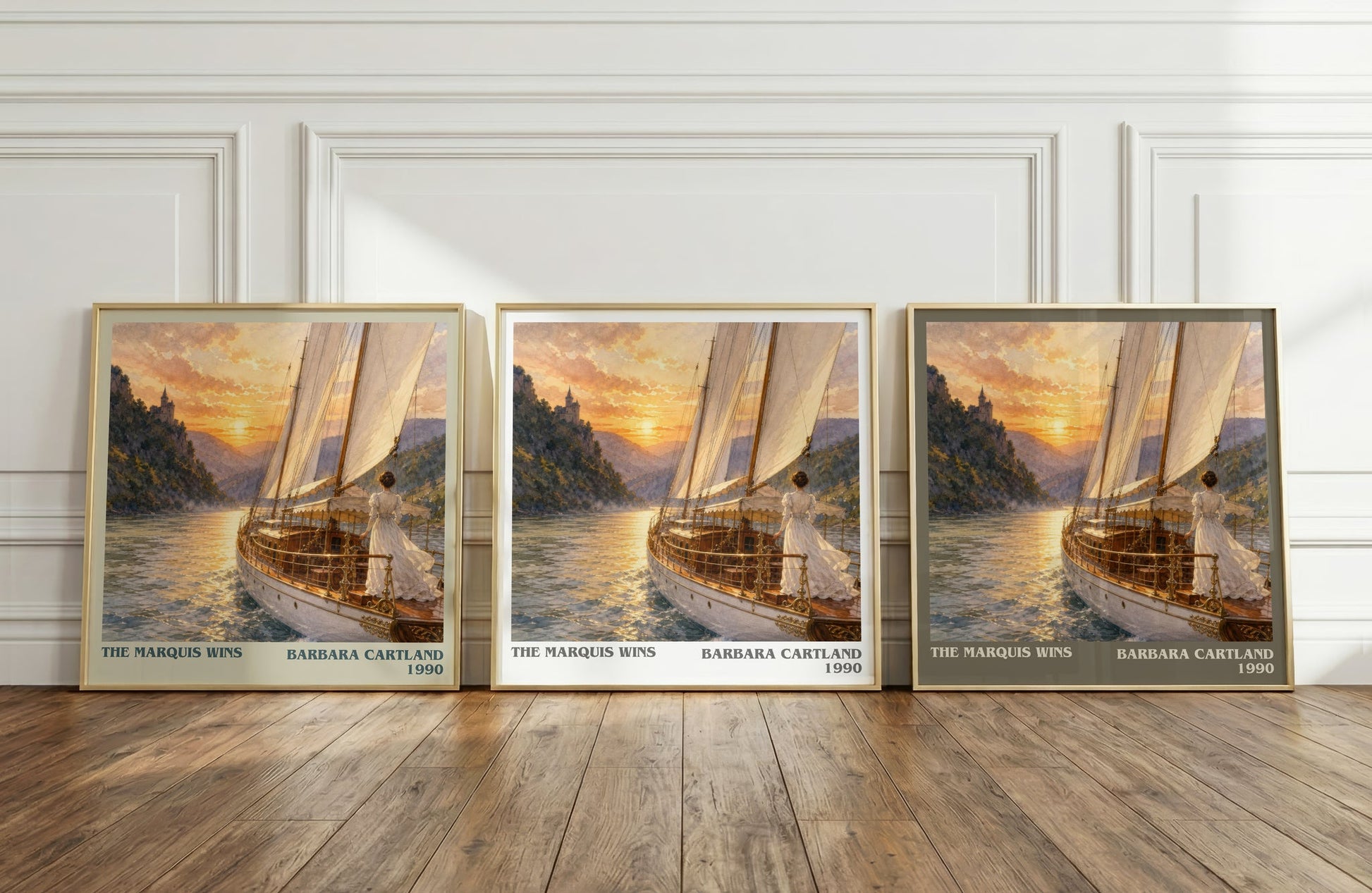 The Marquis Wins literary art print colour and style options – Barbara Cartland book art