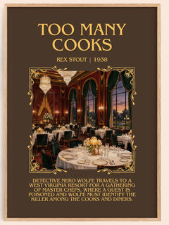 Too Many Cooks Minimalist Book Poster by Rex Stout – image 1