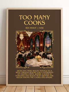 Too Many Cooks Minimalist Book Poster by Rex Stout – image 2