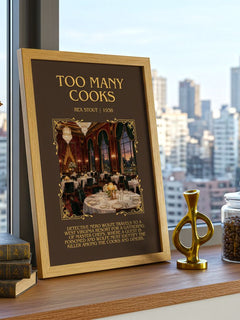 Too Many Cooks Minimalist Book Poster by Rex Stout – image 3