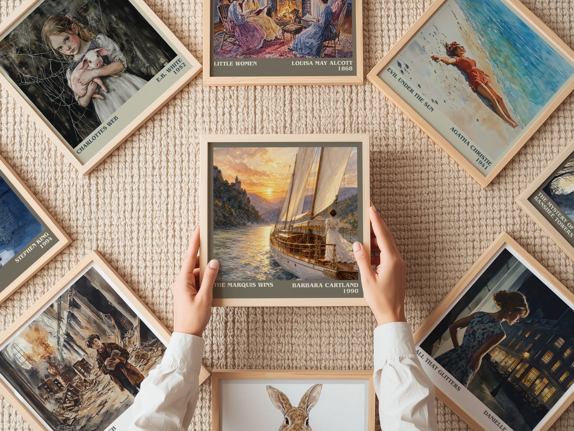 The Marquis Wins literary book poster framed on wall – romance wall art