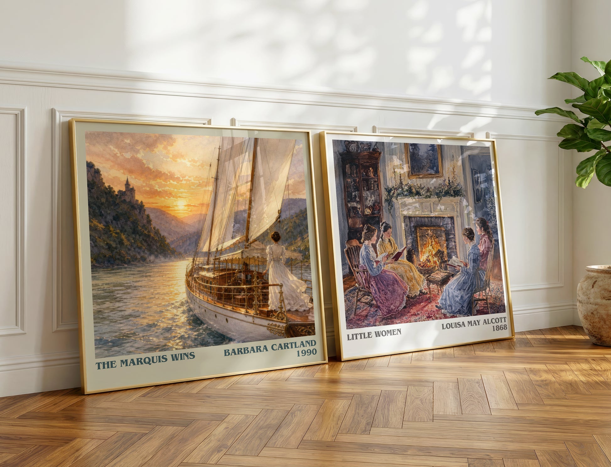 The Marquis Wins literary print on bookshelf – Barbara Cartland fan gift
